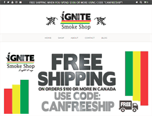 Tablet Screenshot of ignitesmokeshop.ca